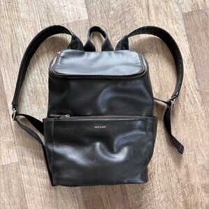 Matt & Nat Black Vegan Leather Backpack
